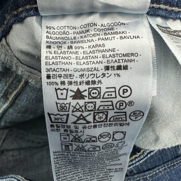 Levi's 518 Superlow Bootcut Women's size 5 Dark Wash Blue Denim Jeans - Picture 4 of 6